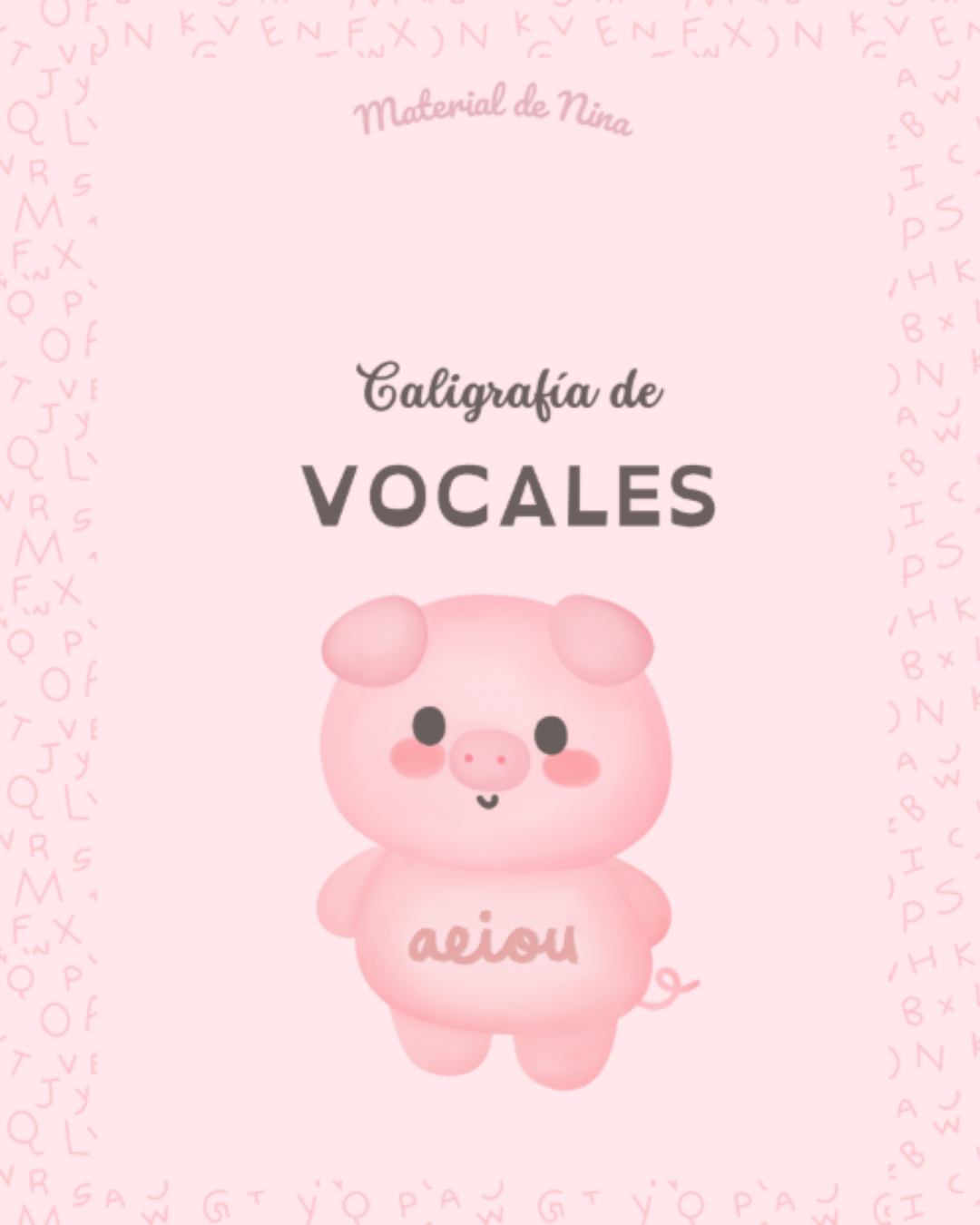 Caligrafía de Vocales – Cuaderno para Repasar Letras y Mejorar la Escritura Inicial