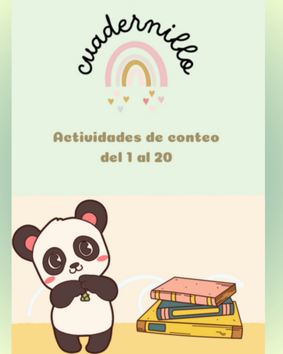 Cuadernillo actividades de conteo del 1 al 20 Actividades de matemática para primero básico