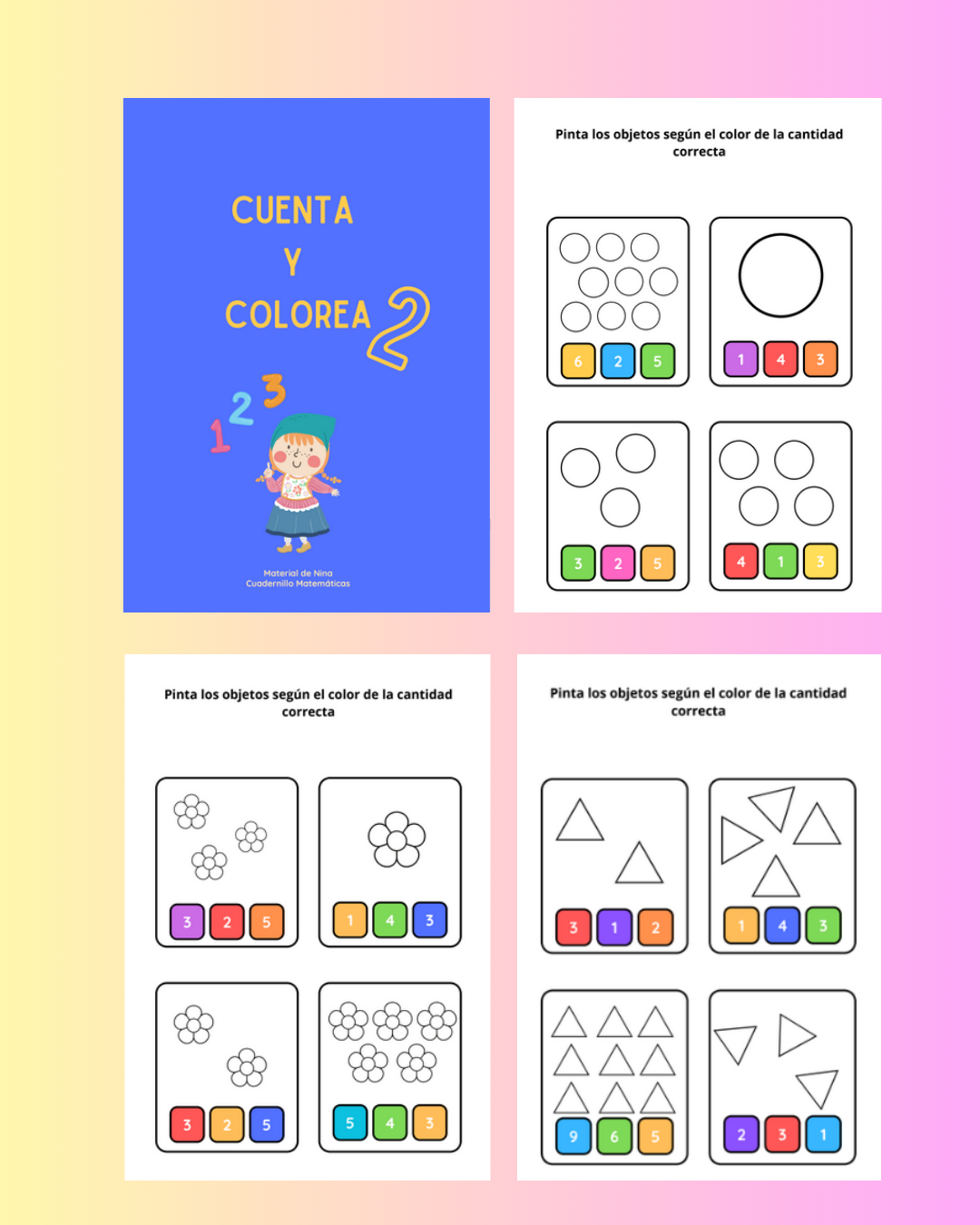 Cuenta y colorea 2