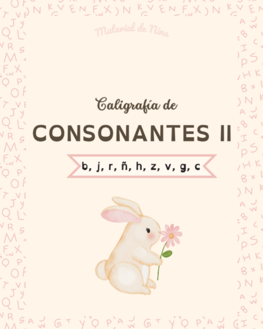 Segundo Cuadernillo de Caligrafía de Consonantes – Imprimibles PDF Gratis para Niños que Aprenden a Escribir