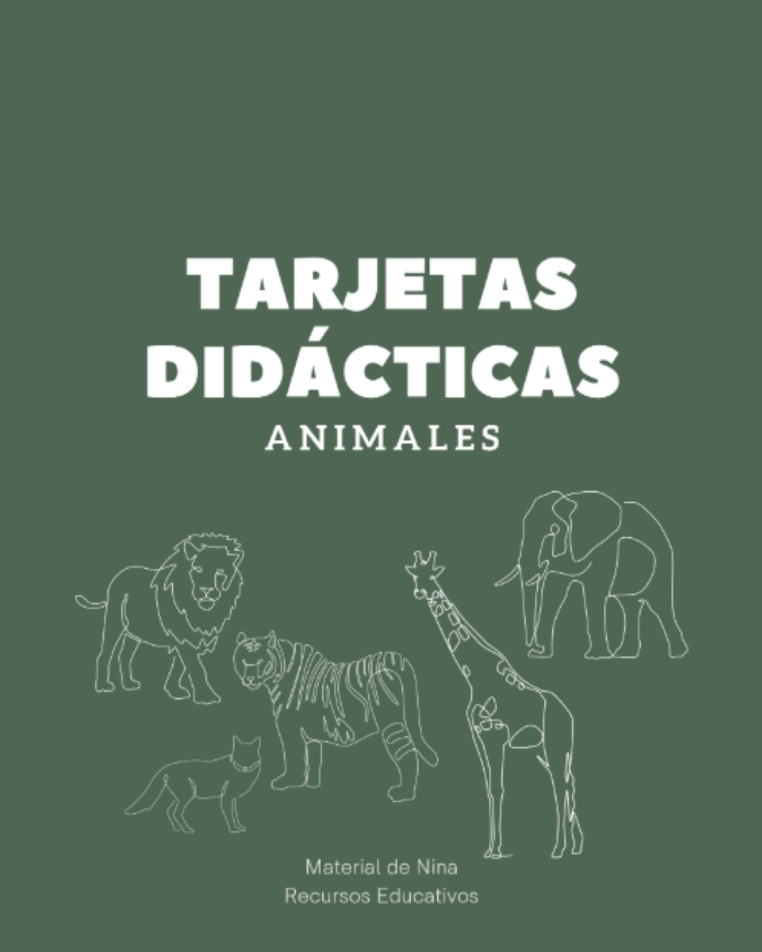 Tarjetas de Vocabulario de Animales - Recursos Educativos Gratis para el aula