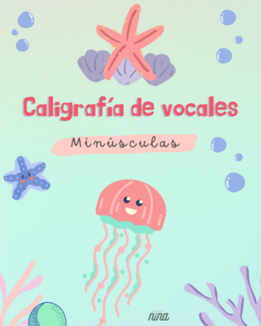 Caligrafía de vocales minúsculas