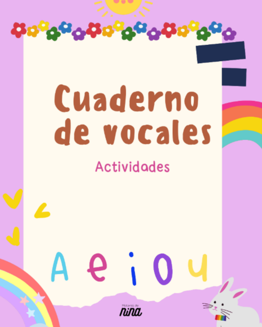 Cuaderno de vocales, caligrafía y más