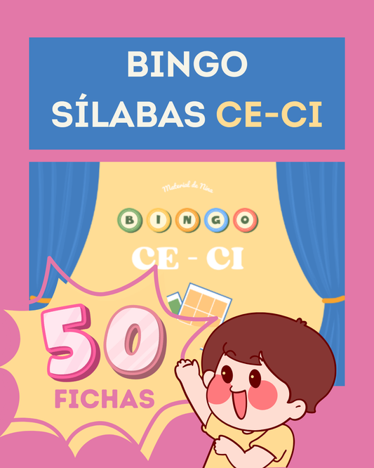 Bingo sílabas CE - CI