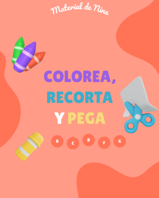 Colorea, recorta y pega consonantes 1