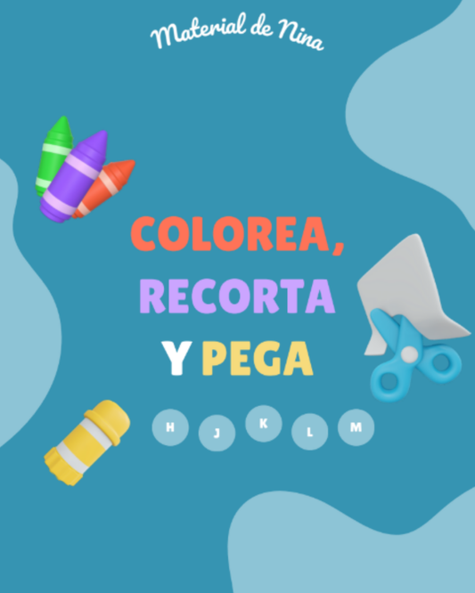 Colorea, recorta y pega consonantes parte 2