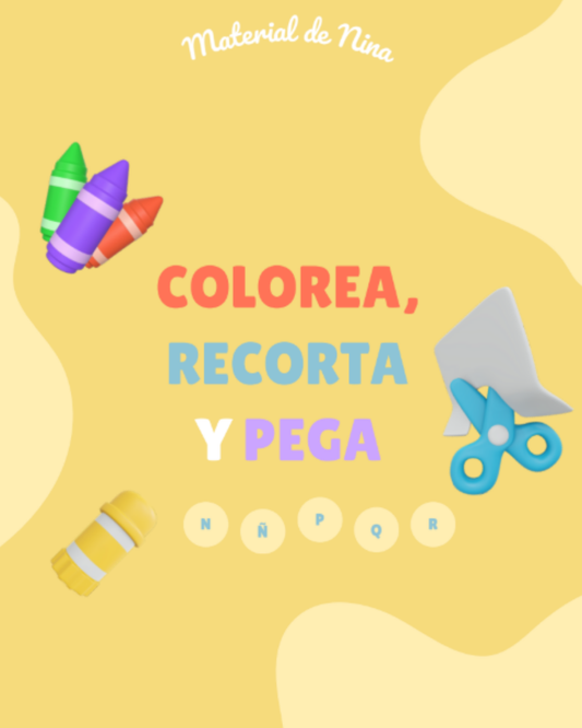 Colorea, recorta y pega consonantes parte 3