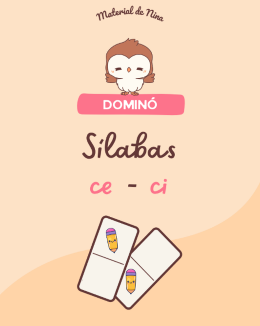 Dominó sílabas ce-ci