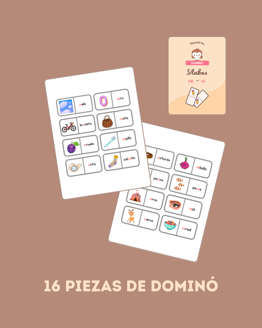 Dominó sílabas ce-ci