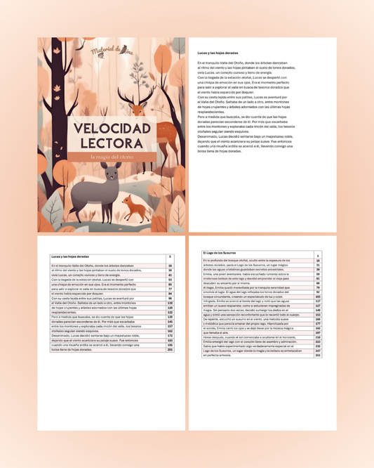 Velocidad Lectora - Cuentos de otoño