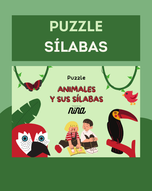 Puzzle - Animales y sus sílabas