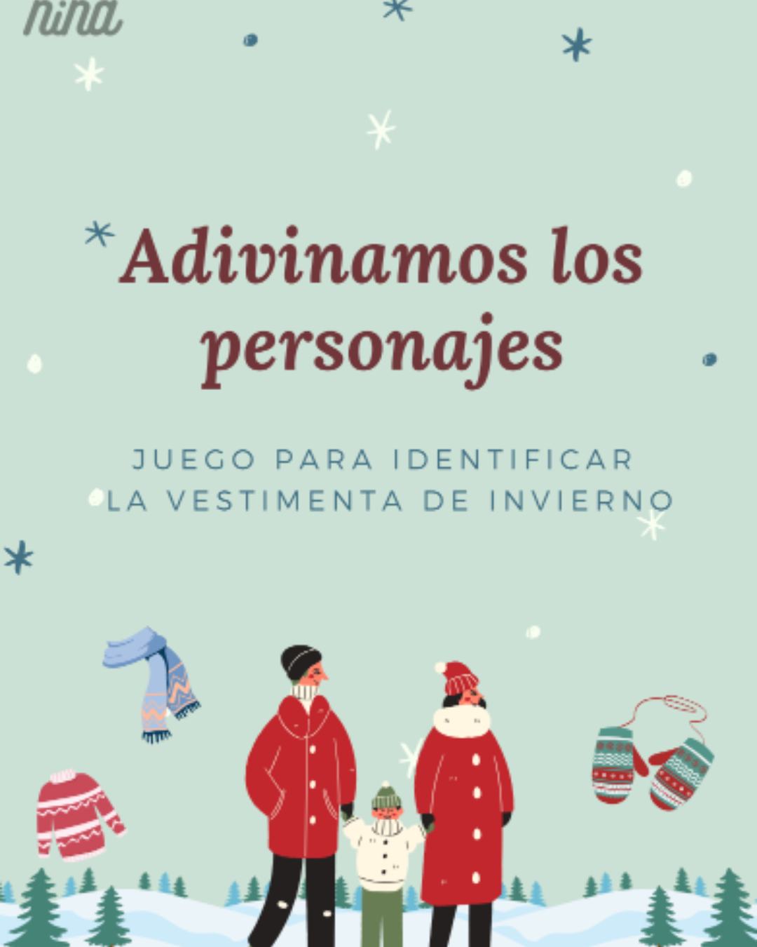 Juego Adivinamos los personajes atención e inferencias