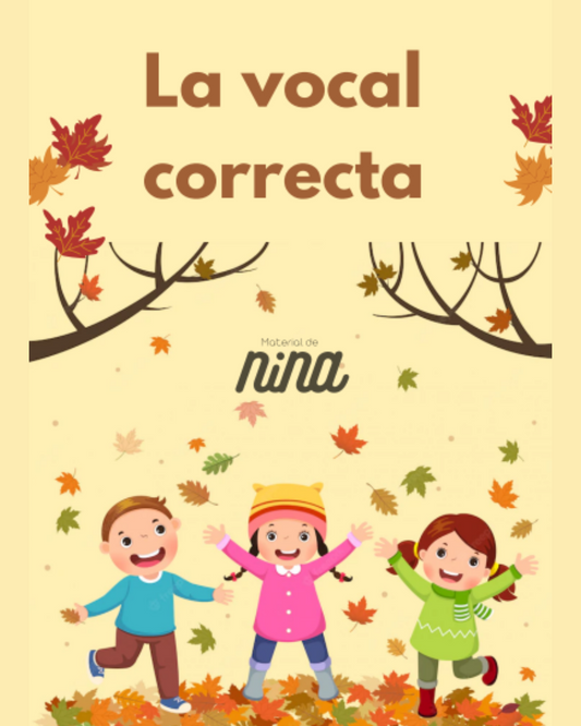 Actividad de lectoescritura para reconocer las vocales