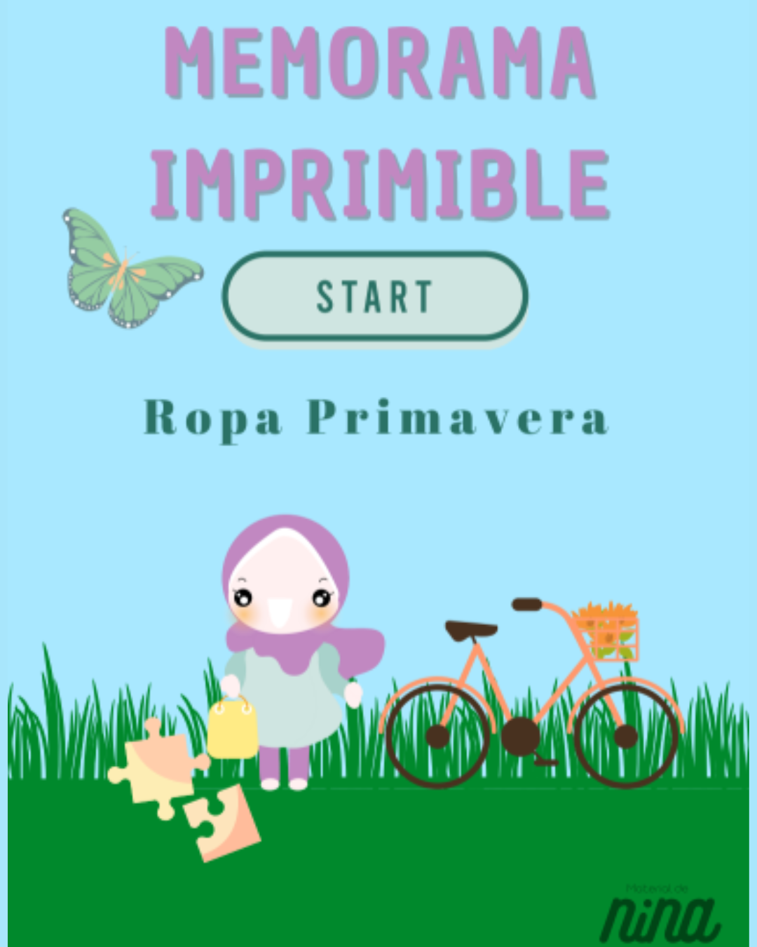 Juego de memoria ropa de verano