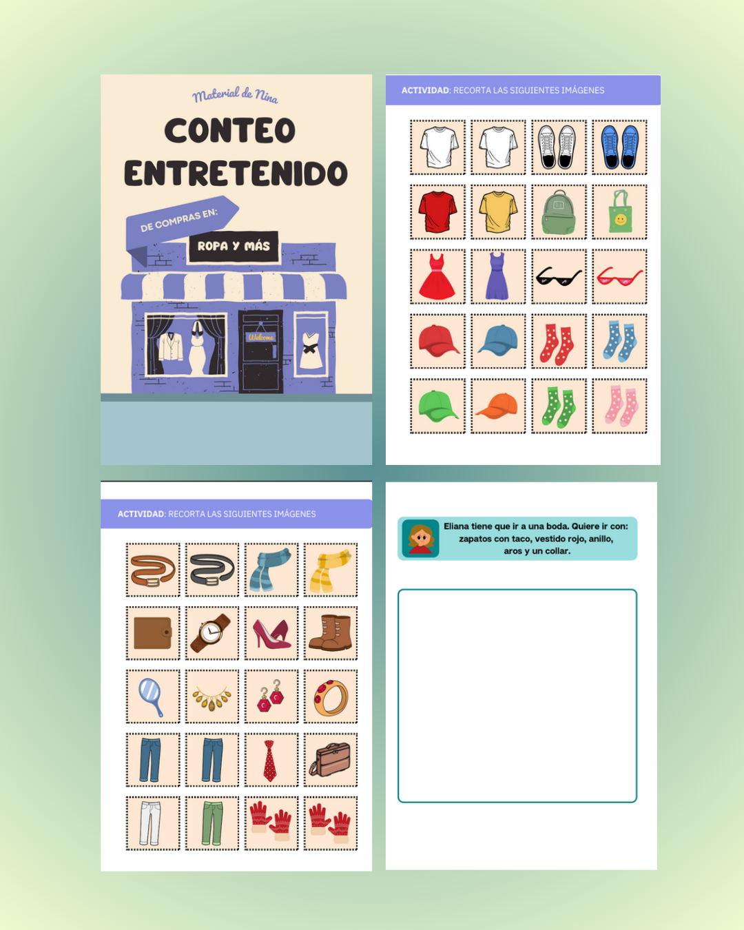 Conteo entretenido ropa y más