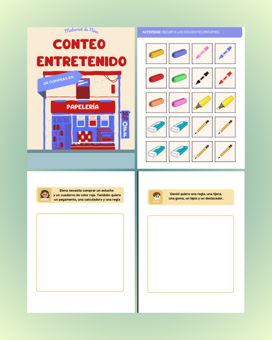 Conteo entretenido papeleria