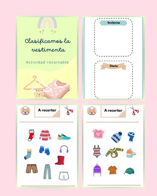 Clasificamos la vestimenta Actividad recortable