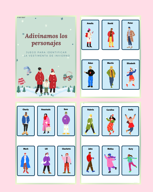 Juego Adivinamos los personajes atención e inferencias