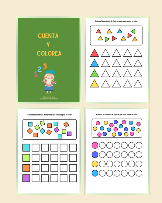 Cuenta y colorea 1