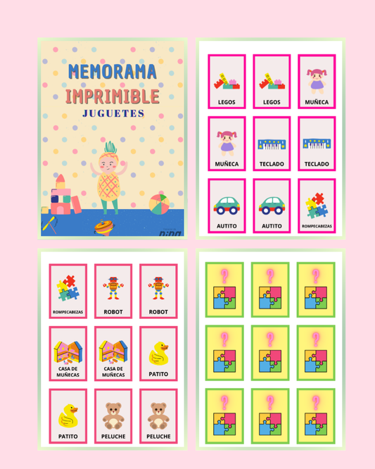 Juego de Memoria con Juguetes Divertidos