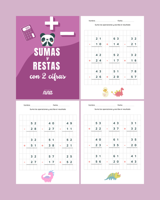 Sumas y Restas 2 cifras