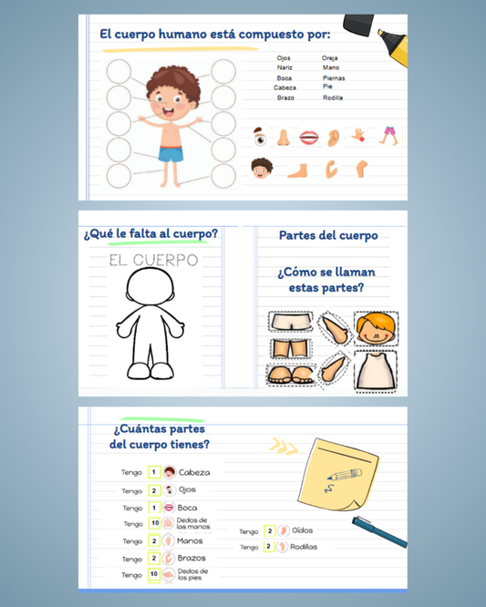 Presentación aprendiendo el cuerpo humano para niños