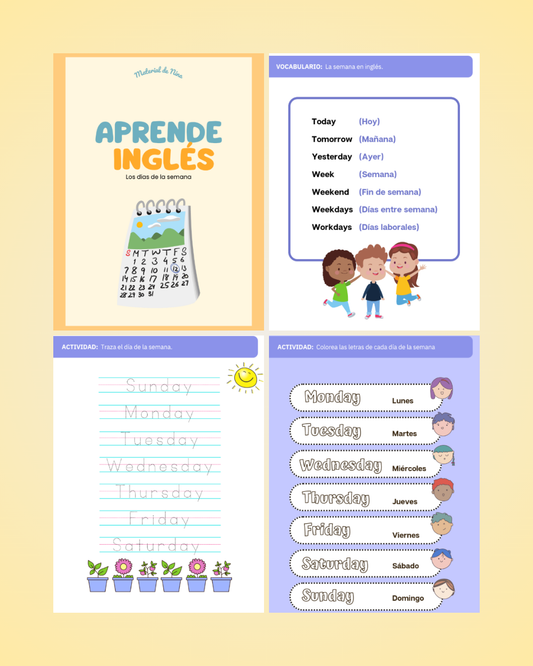 Aprende Inglés - días de la semana