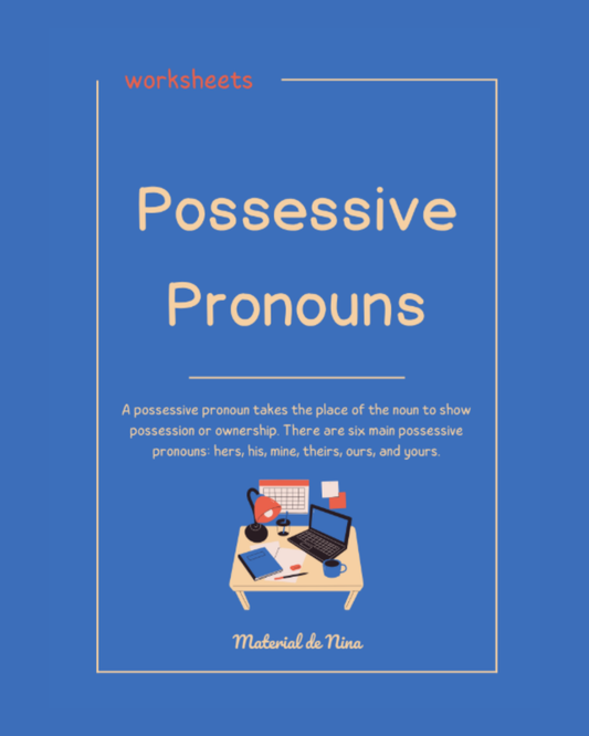 Possessive Pronouns Printable Worksheets