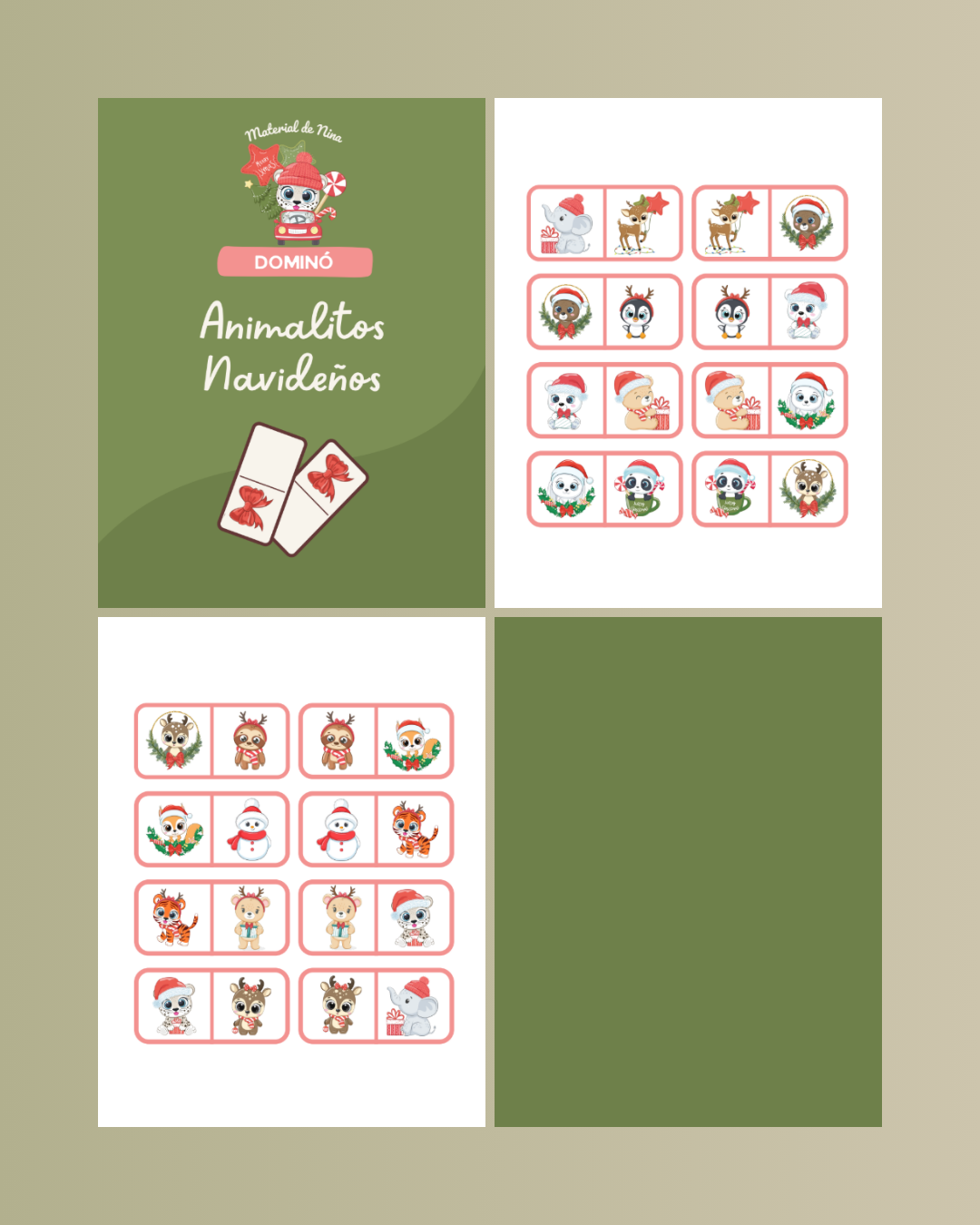 Dominó Animalitos Navideños