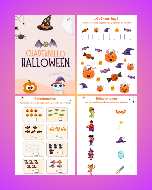 🎃 Actividades de Halloween para Niños: Atención, Conteo y Escritura Inicial con Juegos Dinámicos
