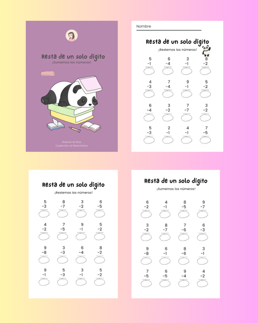 Actividades de Resta para Educación Infantil – Material Imprimible y Gratuito en PDF