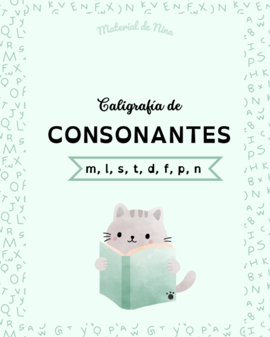 Fichas de Caligrafía de Consonantes para Imprimir Gratis – Actividades Educativas en Español