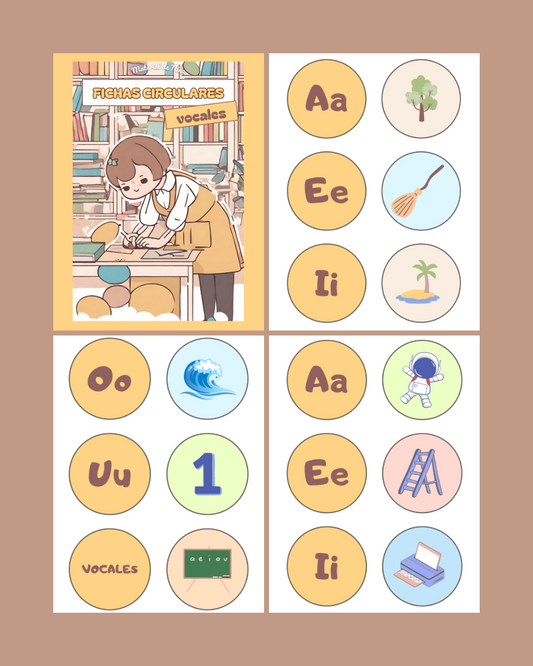 🅰️🧸 Fichas de Vocales para Educación Infantil: Asocia la Vocal Inicial con el Objeto (Descarga Gratis)