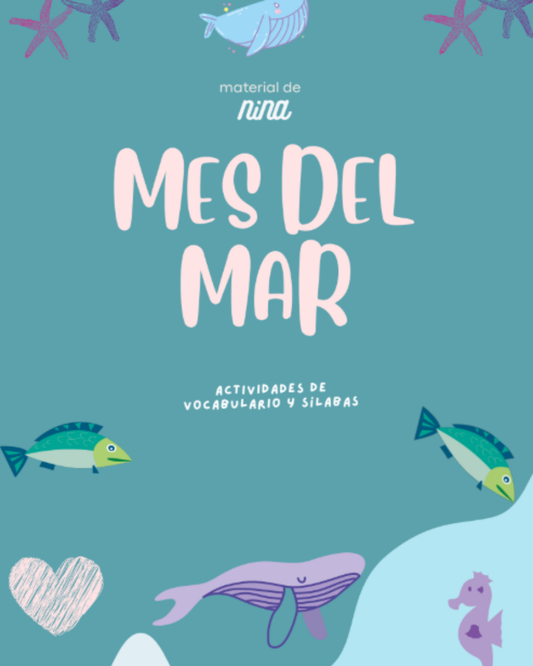 🐠 Actividad Educativa de Lectoescritura con Animales Marinos – Imprimible Gratis en PDF