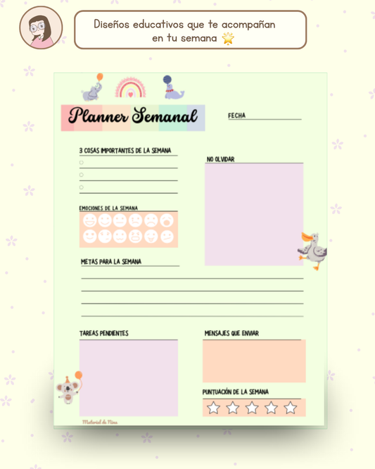 Planificador imprimible para clases y universidad: descarga gratis tu organizador ideal