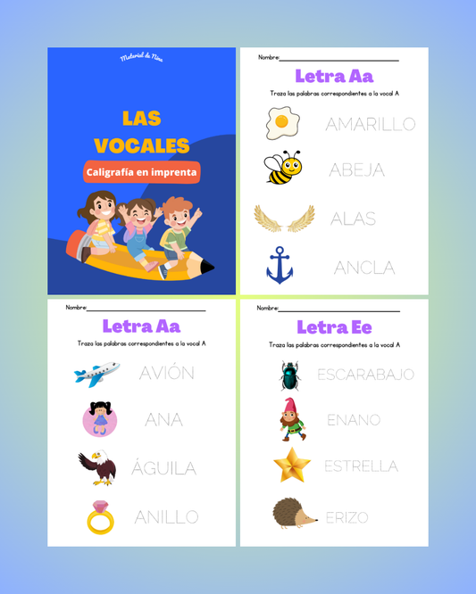 Cuadernillo para Repasar las Vocales – Recursos en Español para Primer Grado y Kindergarten