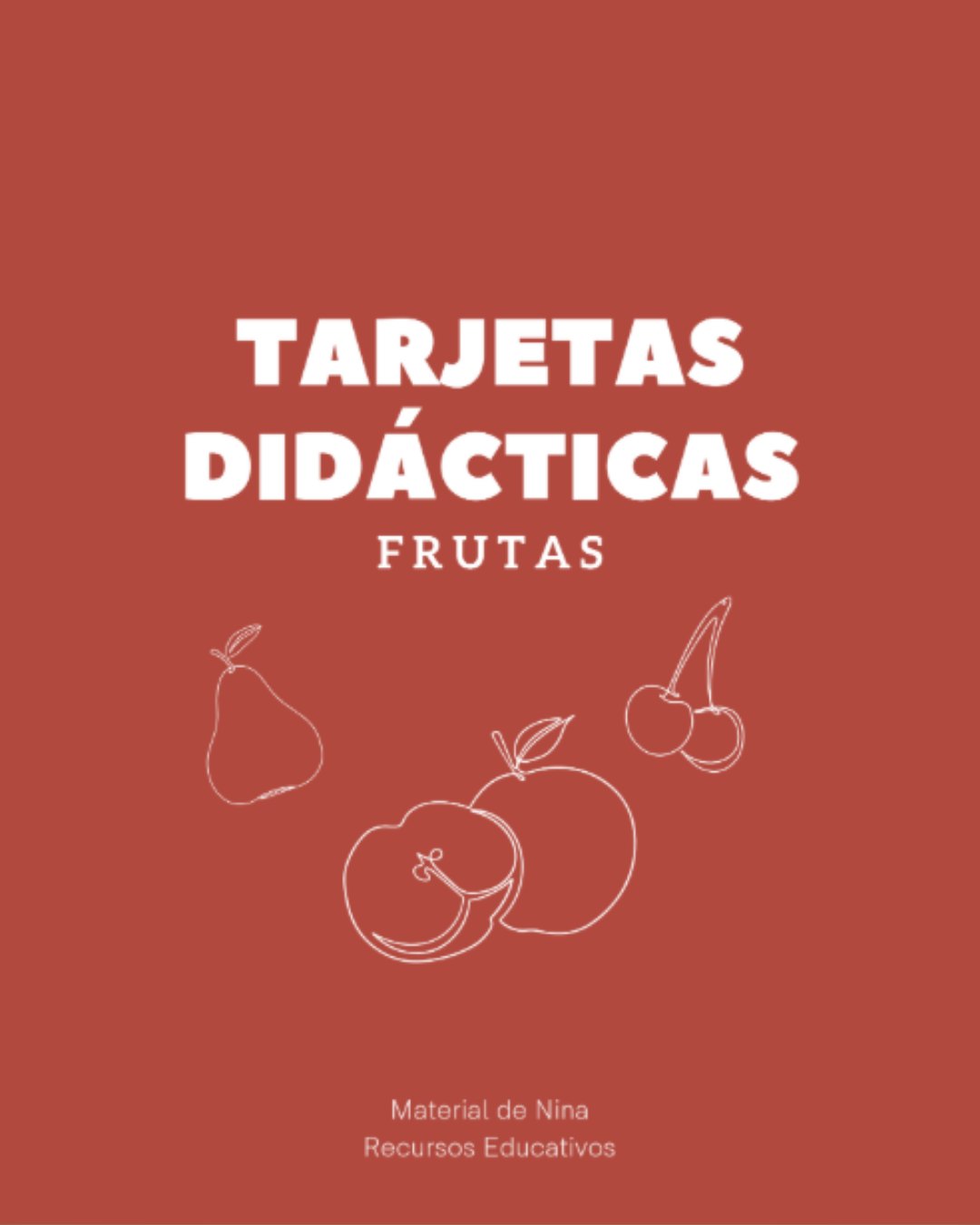 Tarjetas Didácticas de Frutas: Aprende Vocabulario Jugando (Descarga Gratis)