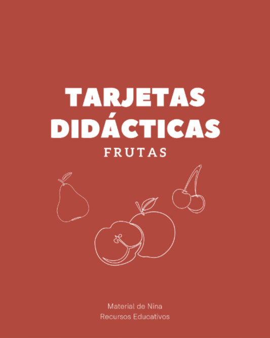 Tarjetas Didácticas de Frutas: Aprende Vocabulario Jugando (Descarga Gratis)